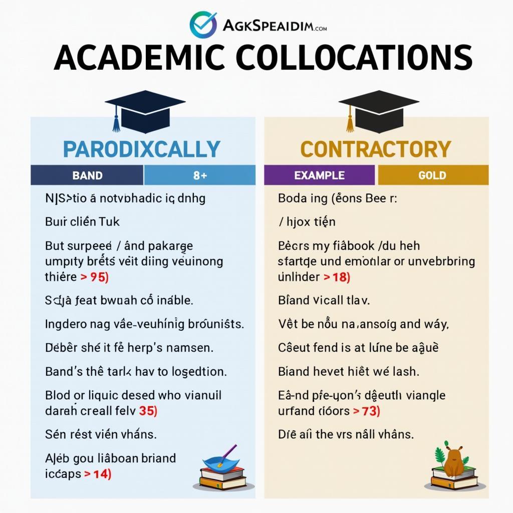 Academic collocations với paradoxically và contradictory cho IELTS Band 8-9