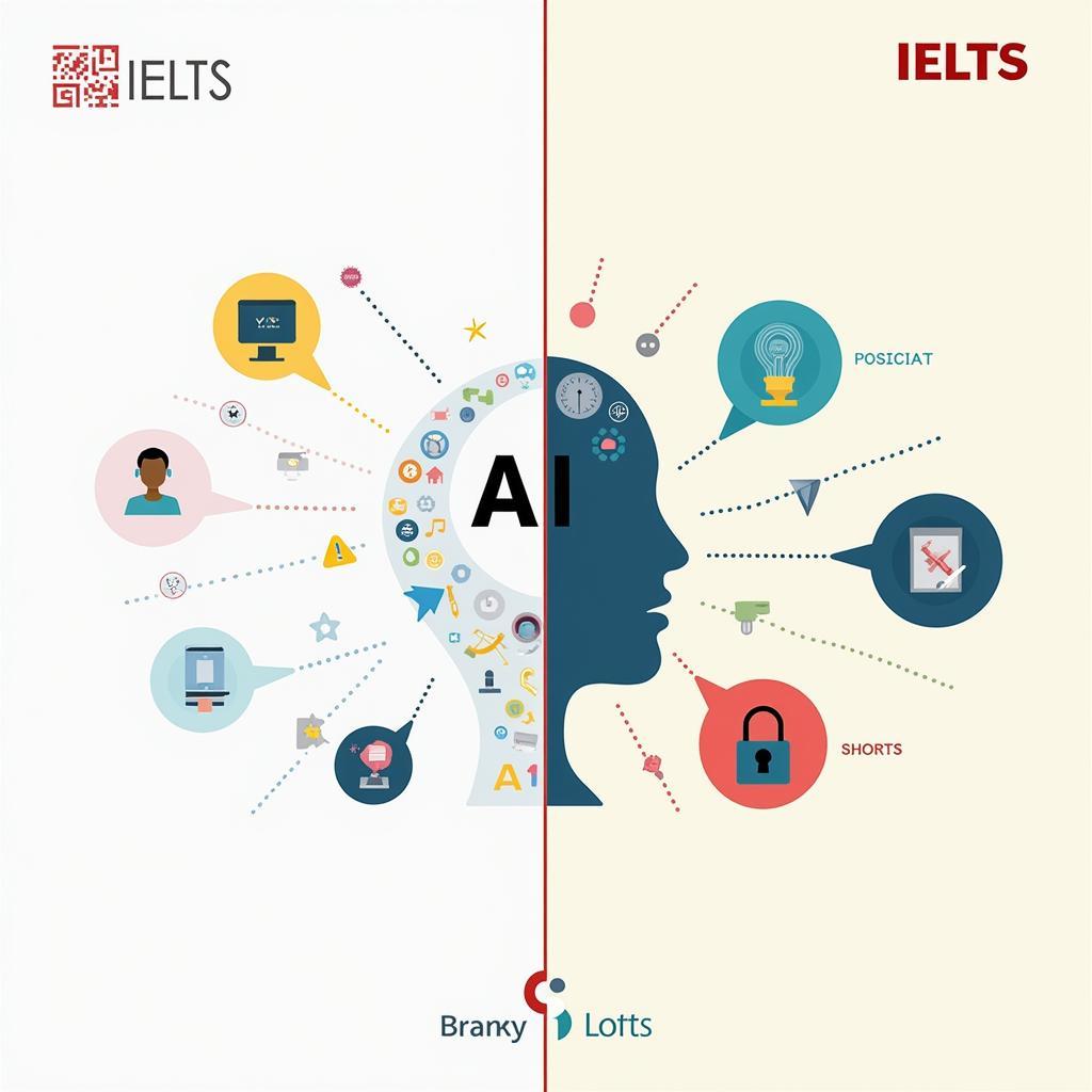 Minh họa tác động của AI đến quyền riêng tư và bảo mật dữ liệu trong đề IELTS Writing Task 2