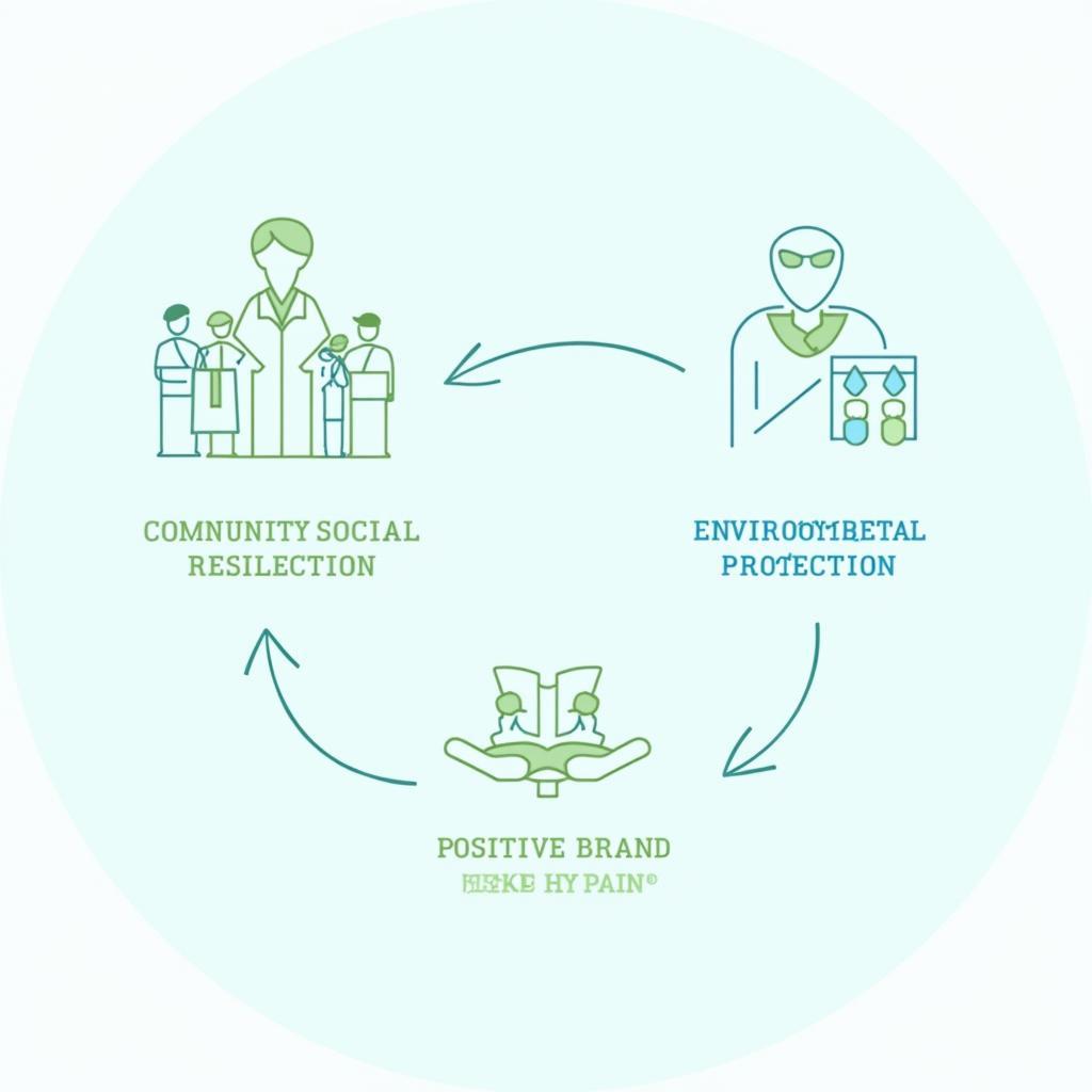 Minh họa ảnh hưởng của trách nhiệm xã hội doanh nghiệp CSR đến hình ảnh thương hiệu trong kinh doanh hiện đại