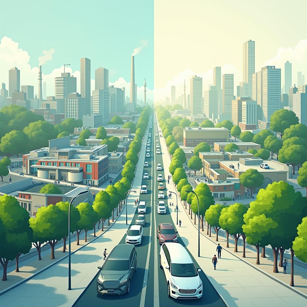 Ảnh hưởng kinh tế xã hội của xe điện đến đô thị tương lai với không gian xanh và cơ sở hạ tầng thông minh