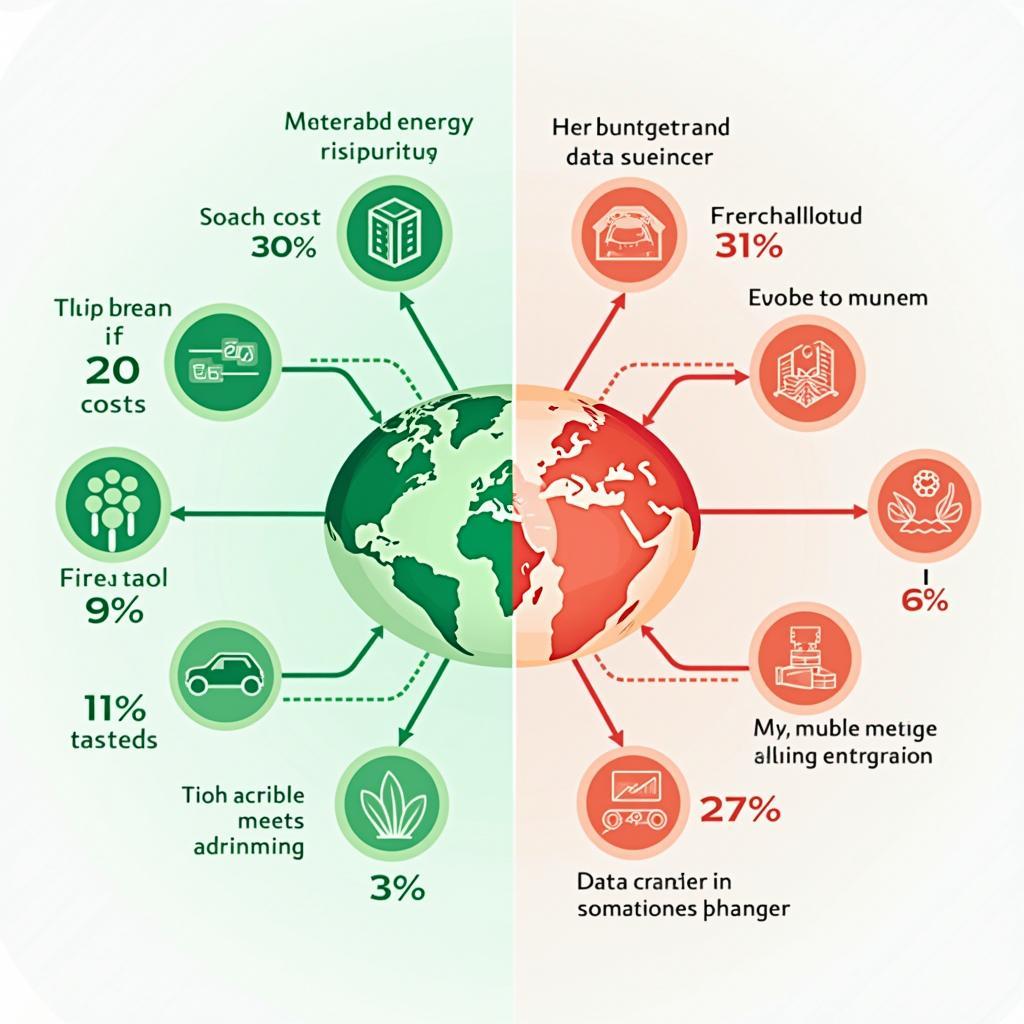 Minh họa về vai trò của trí tuệ nhân tạo trong giải quyết vấn đề biến đổi khí hậu toàn cầu