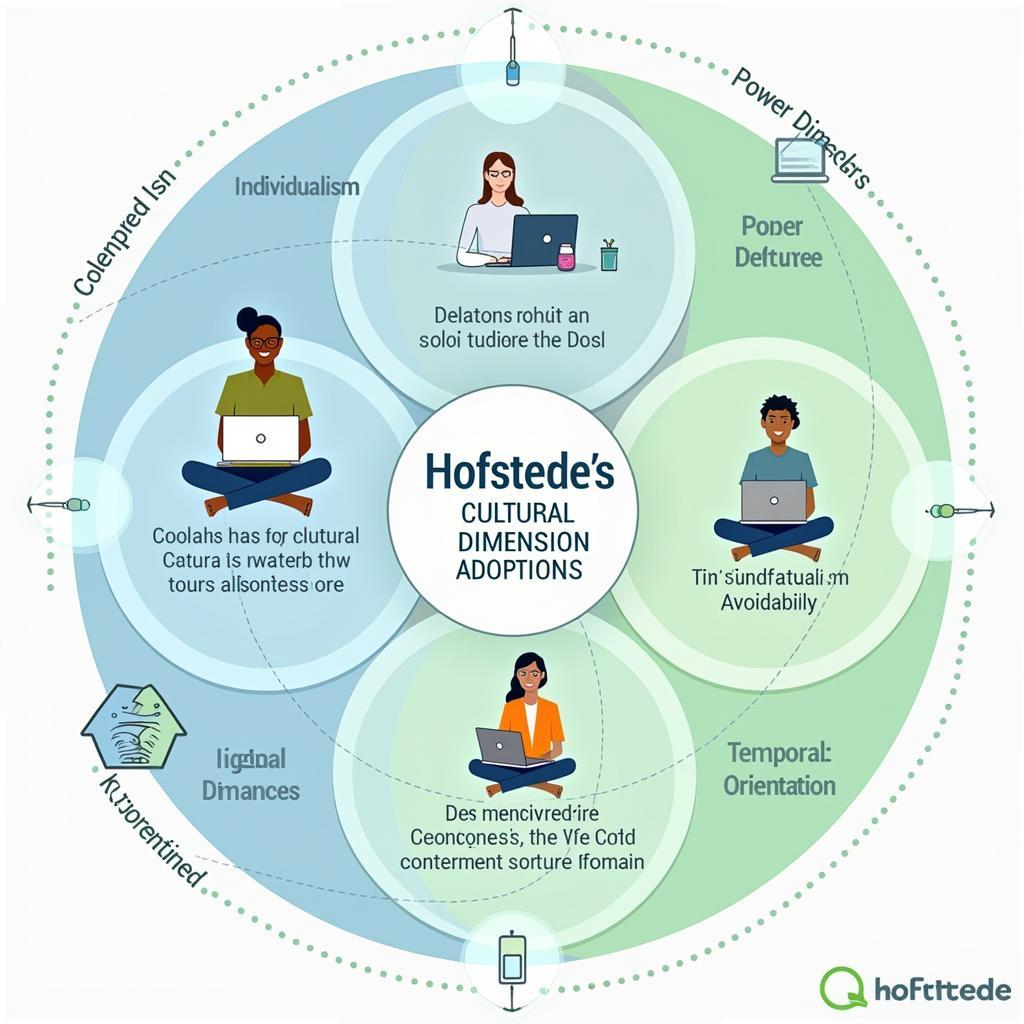 Sơ đồ minh họa các yếu tố văn hóa ảnh hưởng đến việc áp dụng công nghệ giáo dục toàn cầu