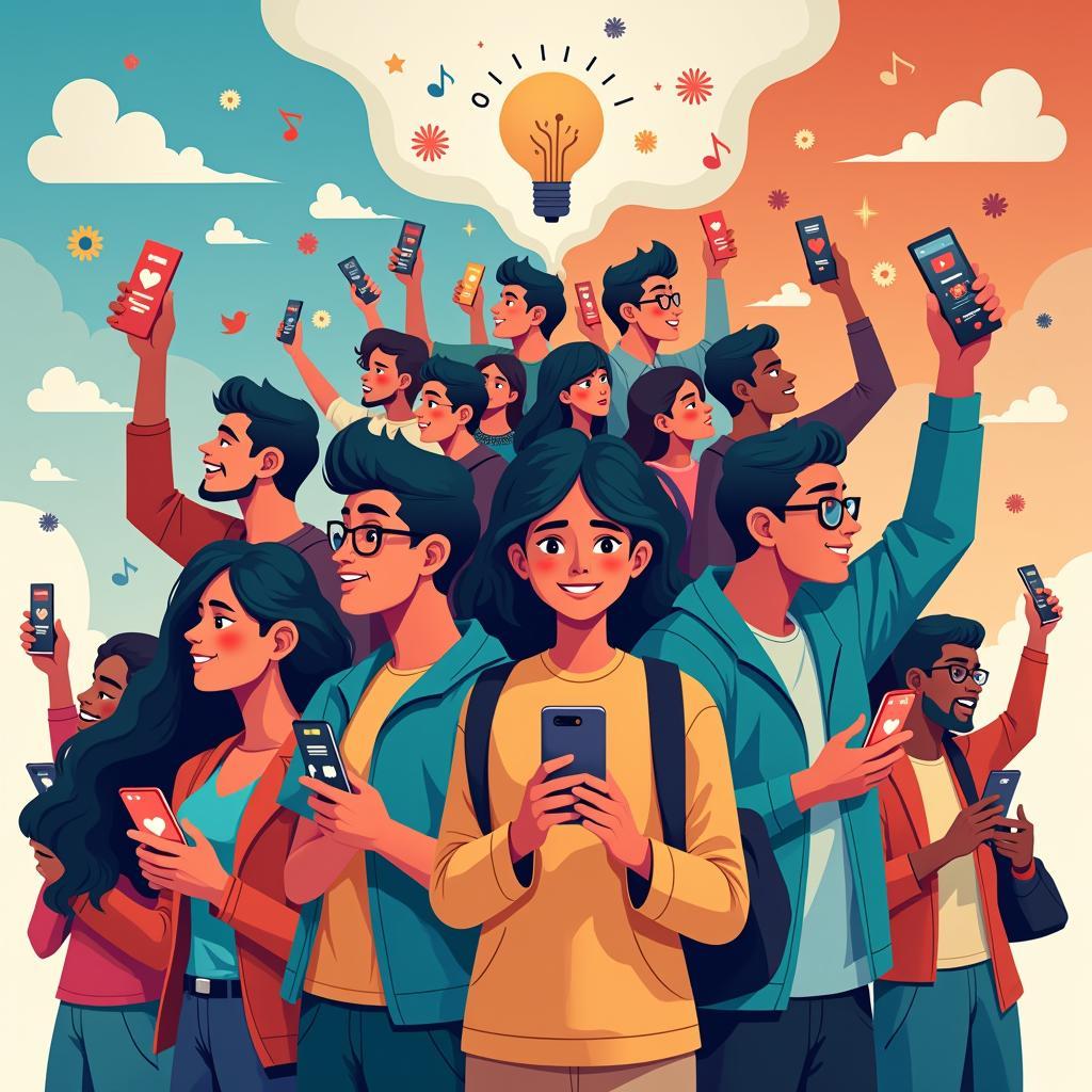 Ảnh minh họa về ảnh hưởng của văn hóa đại chúng pop culture đến chuẩn mực xã hội trong IELTS Writing Task 2