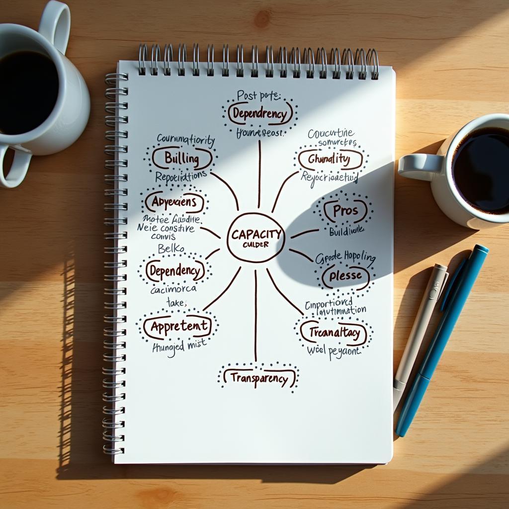 Sơ đồ tư duy lợi ích và rủi ro của viện trợ quốc tế trong bài Task 2