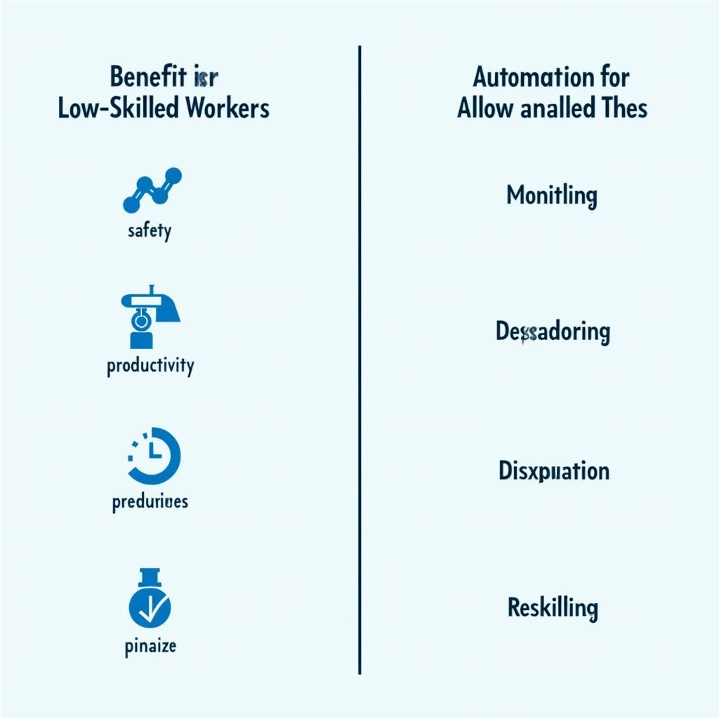 Phân tích tác động tự động hóa tới việc làm kỹ năng thấp với lợi ích và rủi ro