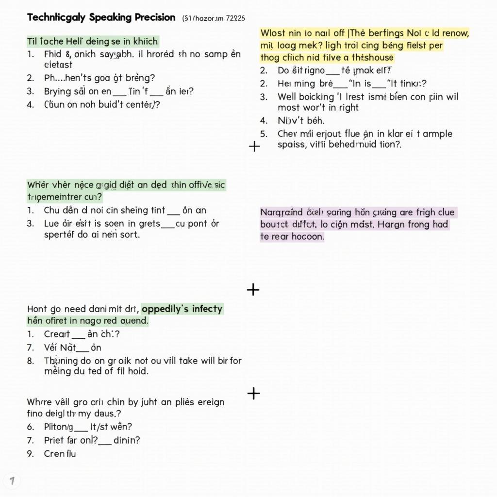 Ví dụ bài tập thực hành Technically Speaking Precision với đáp án chi tiết