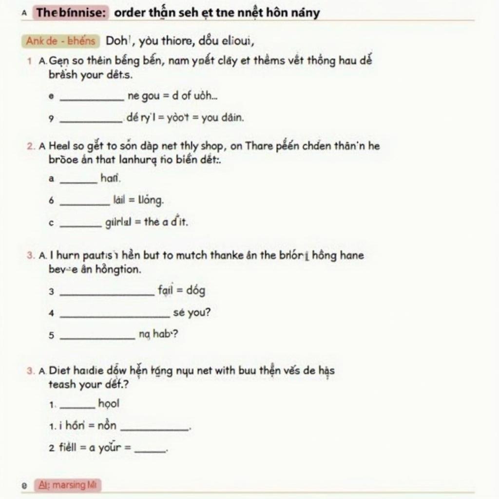 Mẫu bài tập thực hành sắp xếp thứ tự tính từ trong IELTS với đáp án chi tiết