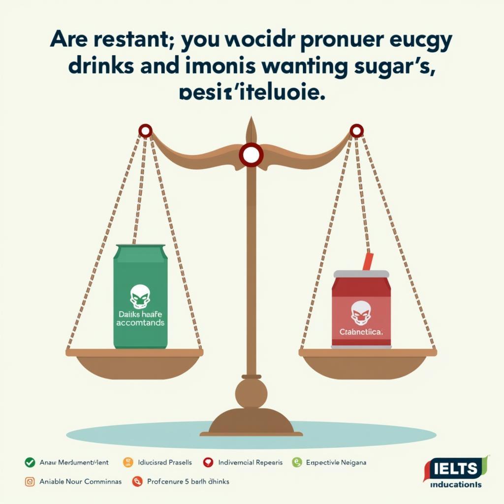 Biểu đồ phân tích quan điểm về cấm bán đồ uống có đường trong IELTS Writing Task 2 band cao