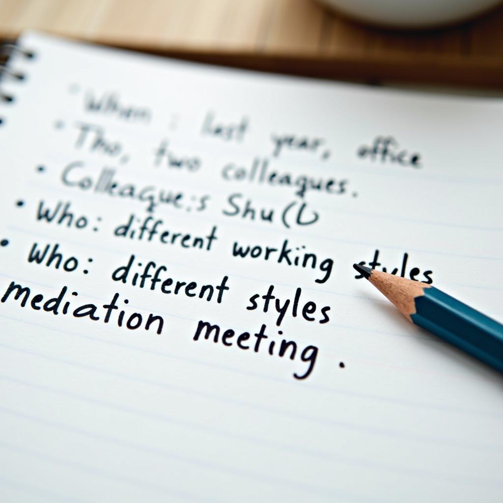 Bản ghi chú chuẩn bị cho bài nói IELTS Speaking Part 2 về quản lý xung đột với các từ khóa quan trọng