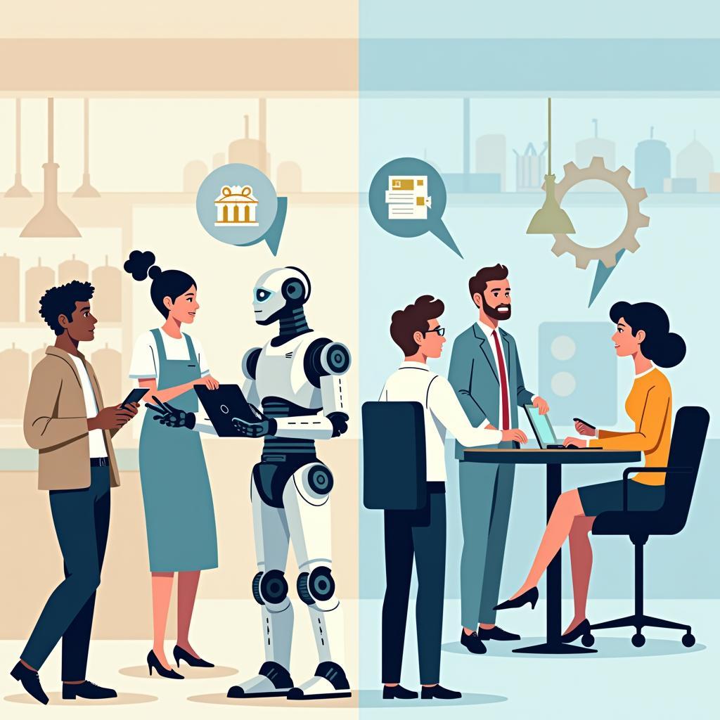 Bài mẫu IELTS Writing Task 2 về tự động hóa và thay thế lao động trong ngành dịch vụ với phân tích chi tiết band điểm