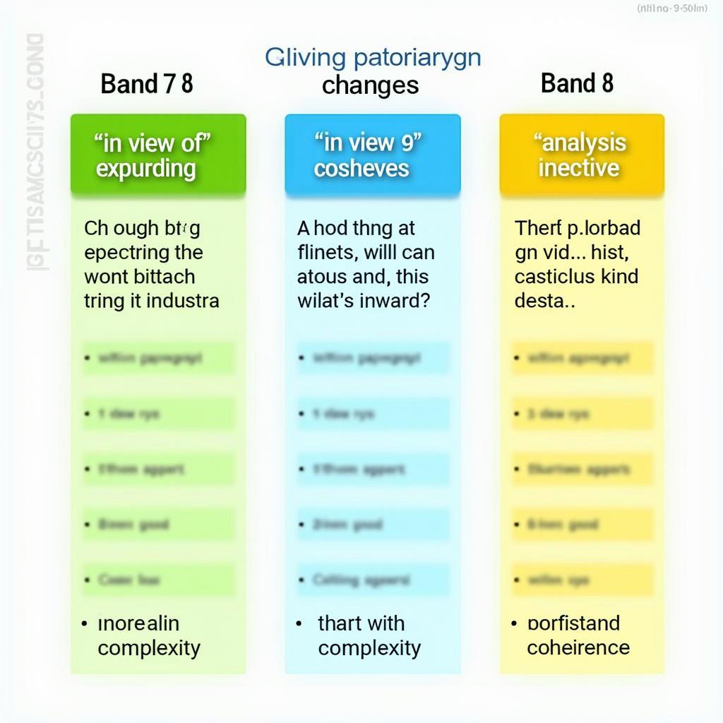 So sánh mức độ sử dụng cấu trúc formal qua các band điểm IELTS Writing