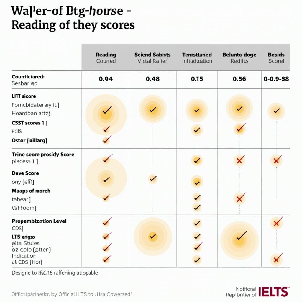 Bảng chuyển đổi điểm số từ raw score sang band score IELTS Reading
