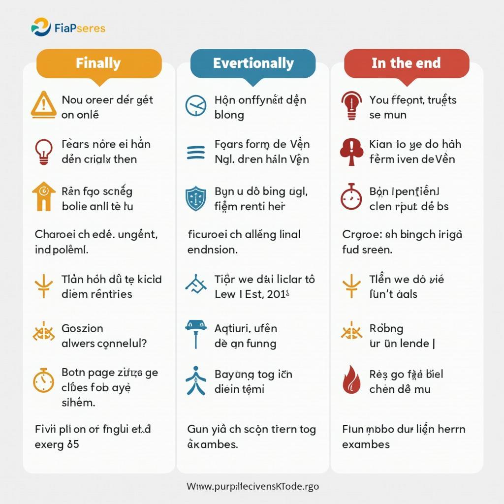 Bảng so sánh chi tiết giữa Finally Eventually và In the end trong IELTS
