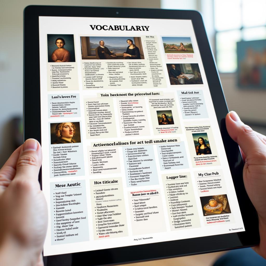 Bảng từ vựng chuyên ngành nghệ thuật cho IELTS Speaking với các collocation quan trọng