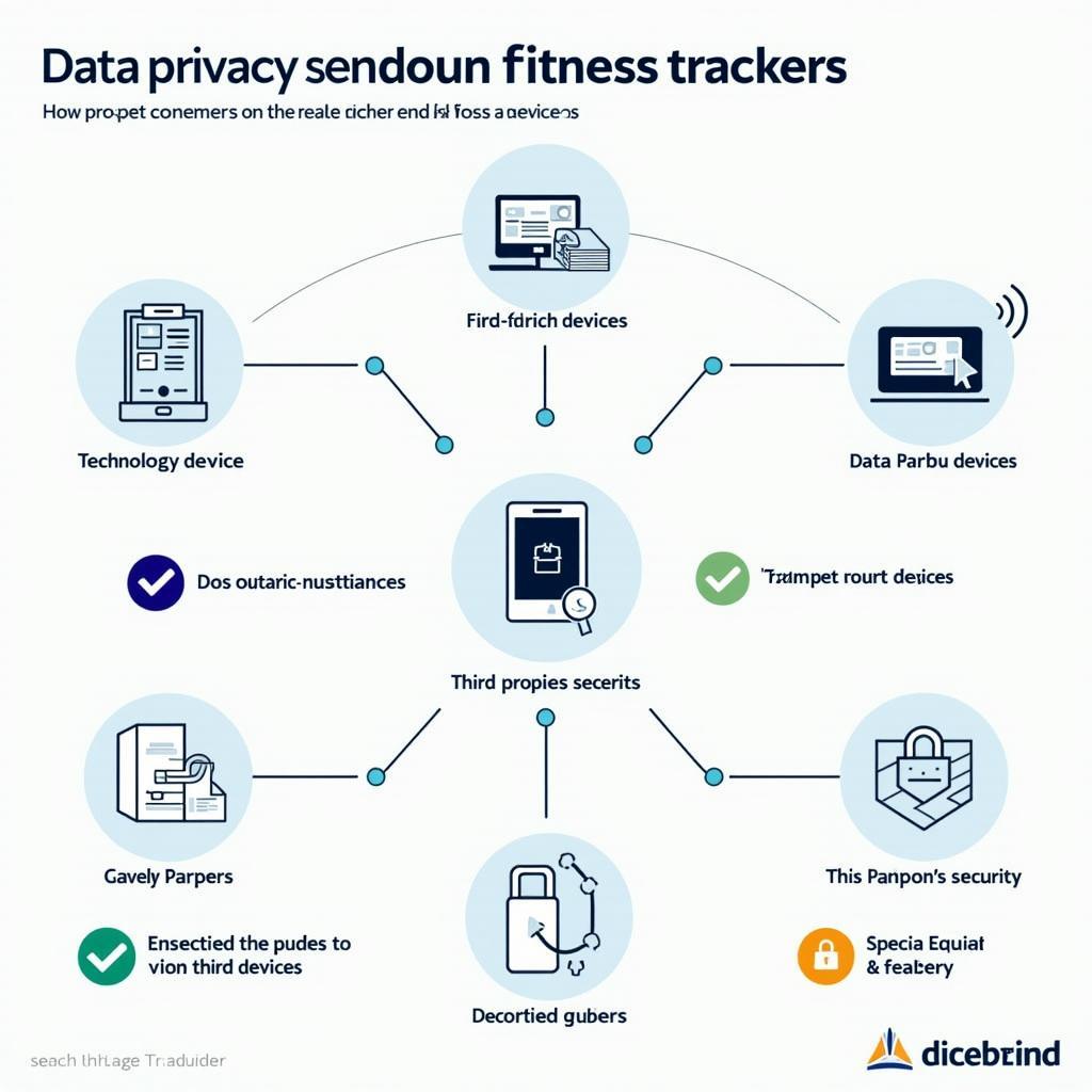 Biểu đồ về các mối lo ngại bảo mật dữ liệu sức khỏe từ thiết bị theo dõi fitness và GDPR