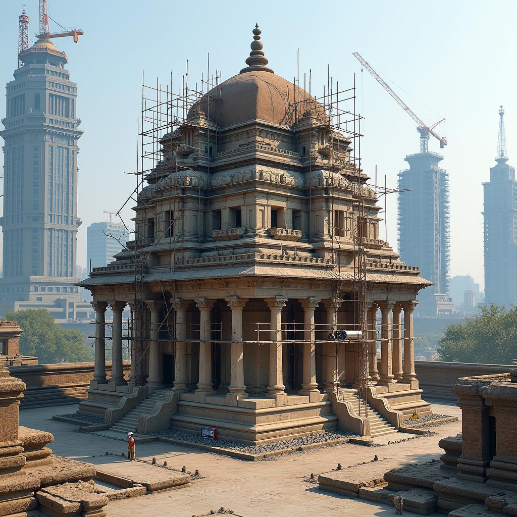 Công trình bảo tồn di tích lịch sử giữa khu đô thị hiện đại với sự tương phản kiến trúc