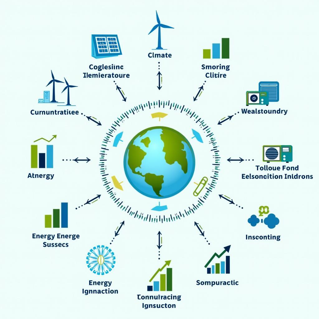Minh họa tác động của biến đổi khí hậu đến mô hình tiêu thụ năng lượng toàn cầu cho đề thi IELTS Reading