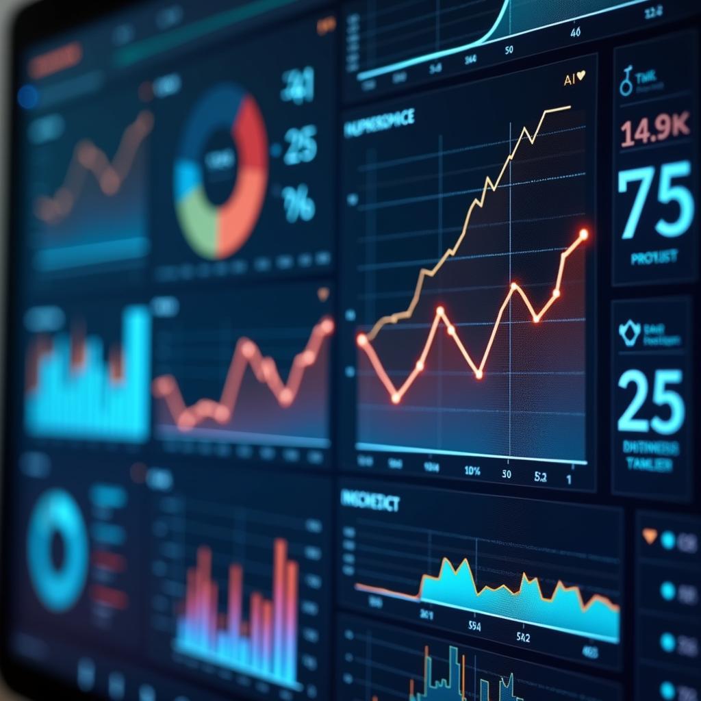 Biểu đồ phân tích tăng trưởng năng suất lao động nhờ ứng dụng trí tuệ nhân tạo trong doanh nghiệp