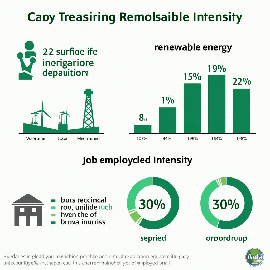 Biểu đồ phân tích so sánh mật độ việc làm giữa năng lượng tái tạo và năng lượng hóa thạch truyền thống