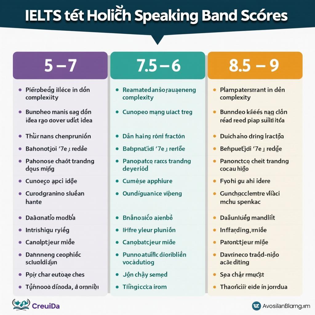 So sánh các mức band điểm IELTS Speaking từ 6 đến 9 với minh họa chi tiết