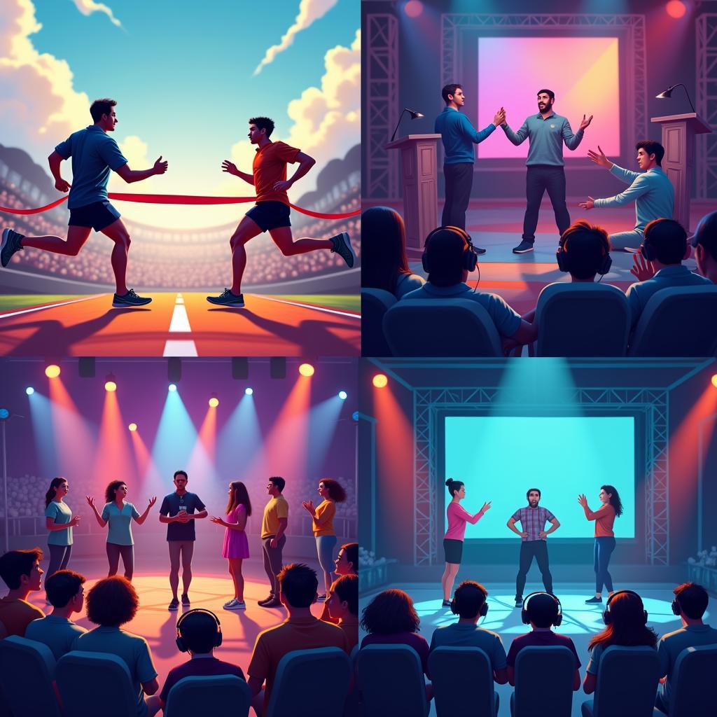 Các loại cuộc thi phổ biến hiện nay mà mọi người thường tham gia từ thể thao đến học thuật và công nghệ