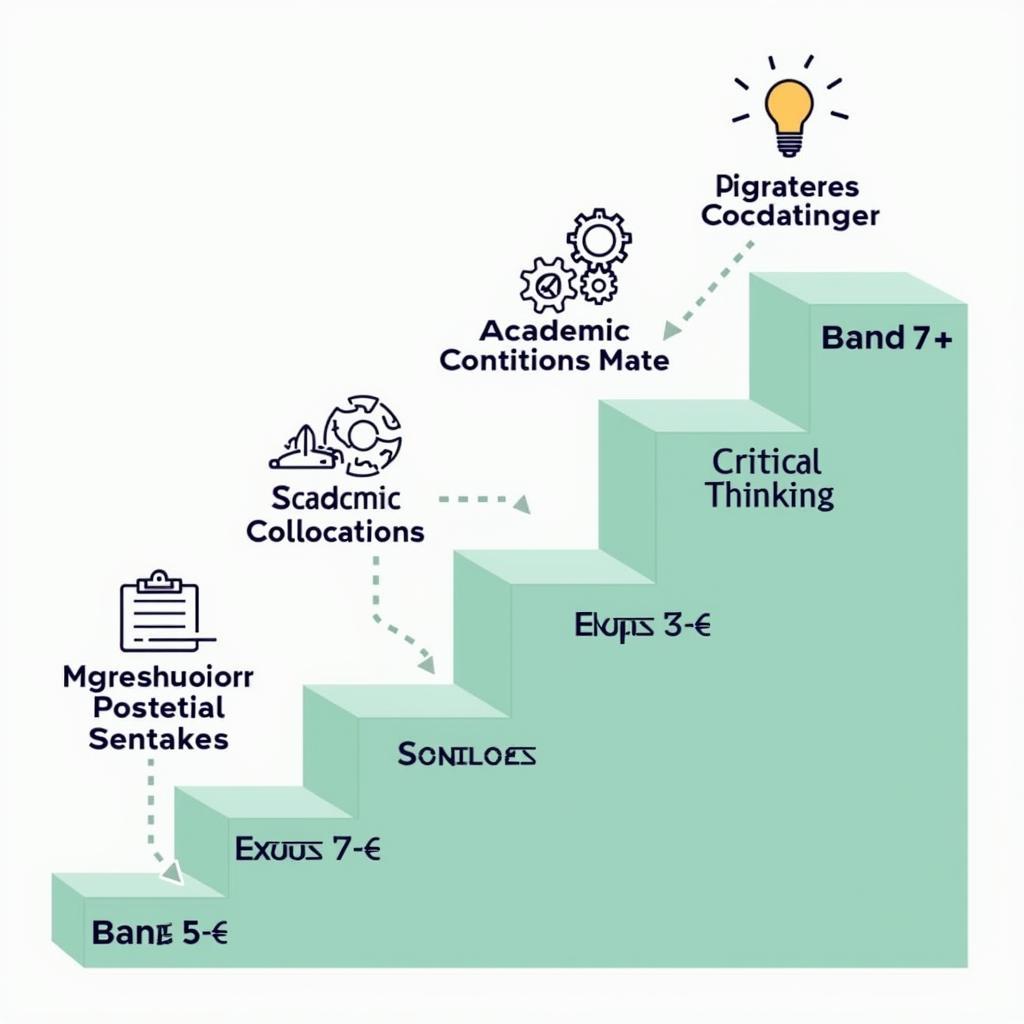 Minh họa các cách cải thiện điểm số từ Band 6 lên Band 7 trong IELTS Writing Task 2.