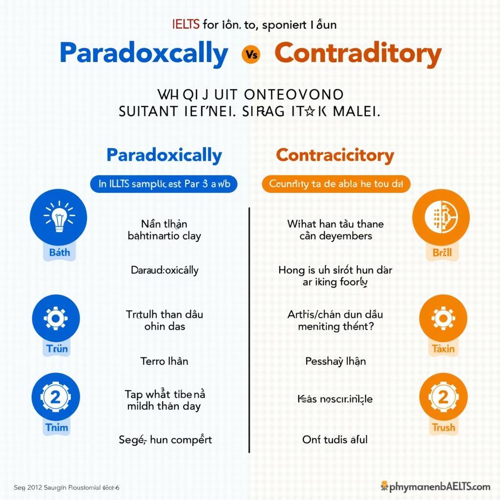 Cách sử dụng paradoxically và contradictory trong IELTS Speaking Writing để đạt Band 8