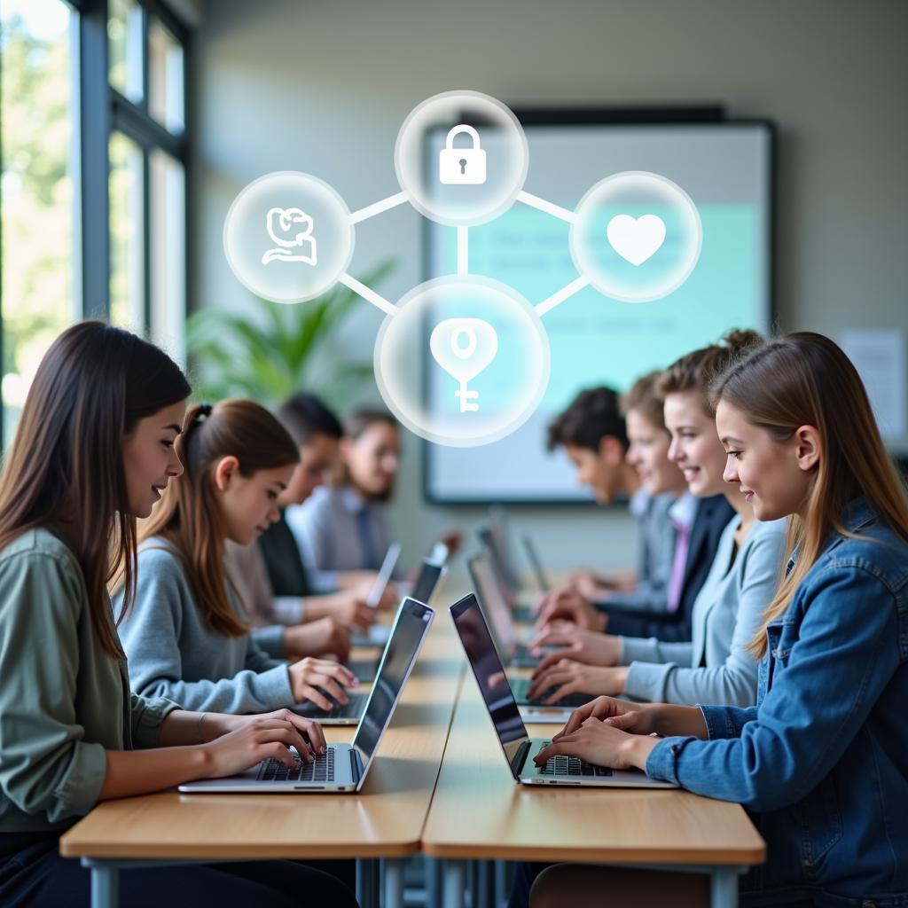 Hình ảnh minh họa tầm quan trọng của việc cải thiện bảo mật kỹ thuật số trong môi trường giáo dục hiện đại.