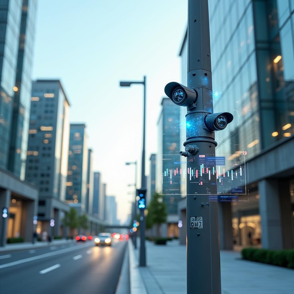 Cảm biến thông minh giám sát chất lượng không khí đô thị trong thành phố thông minh hiện đại