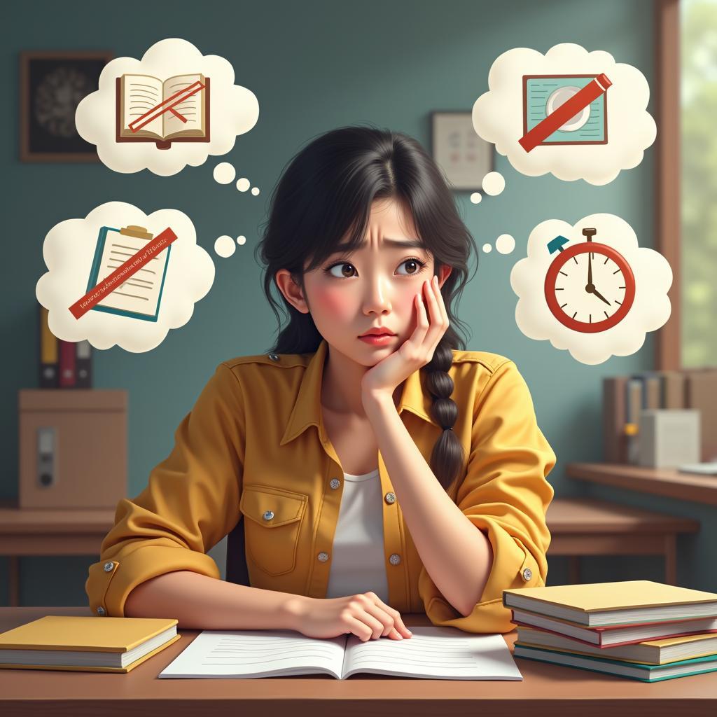 Cảm xúc khi thay đổi kế hoạch trong IELTS Speaking - Biểu hiện người học viên đang suy nghĩ về tình huống