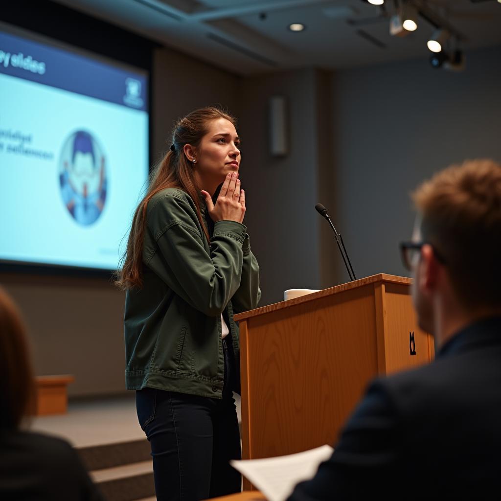 Cảm xúc thất vọng của sinh viên khi trình bày không đạt kết quả như kỳ vọng