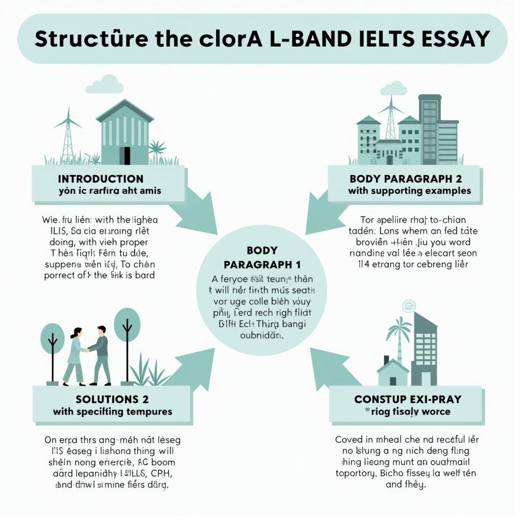 Sơ đồ cấu trúc bài luận IELTS Writing Task 2 đạt điểm cao về đô thị hóa