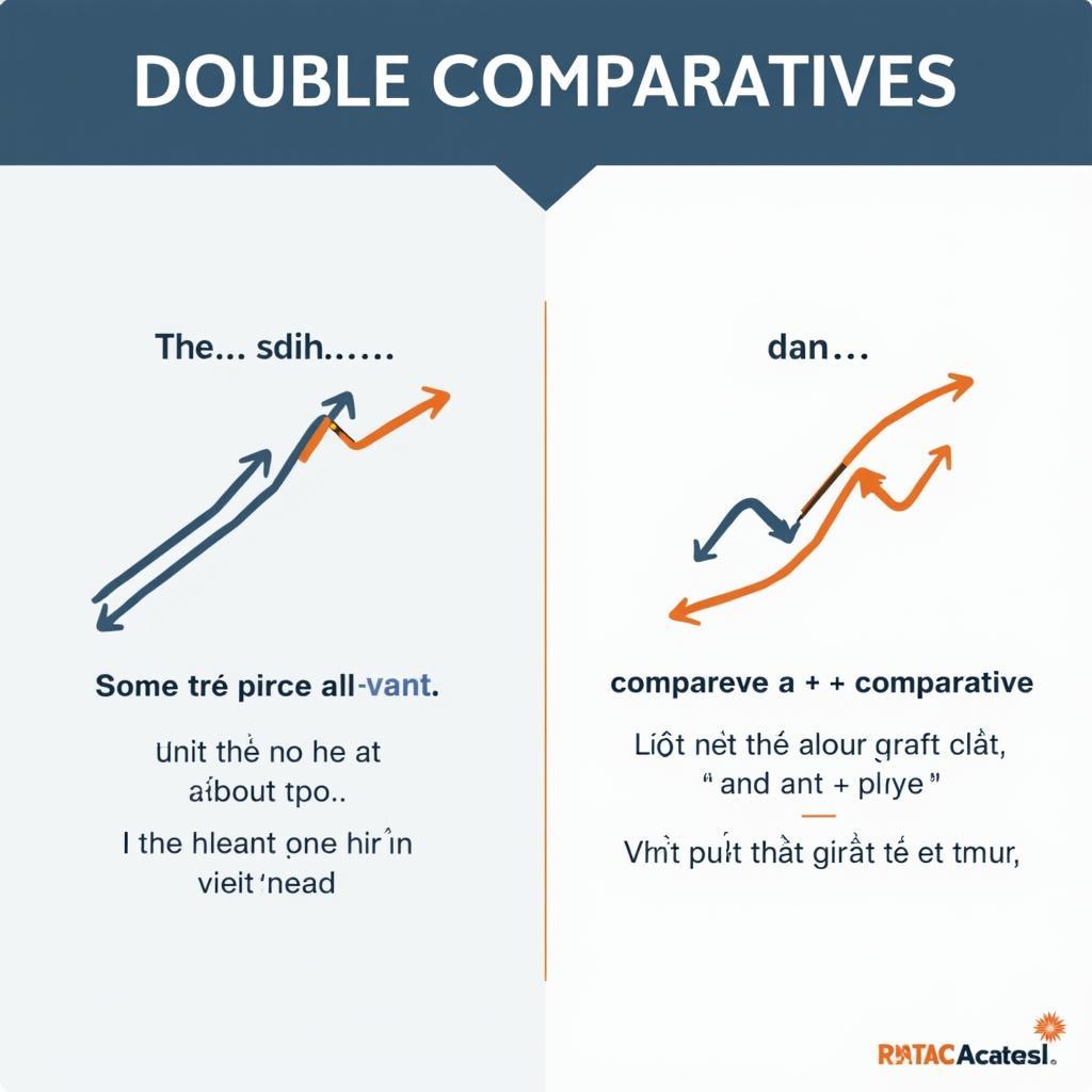 Sơ đồ minh họa cấu trúc Double Comparatives và công thức áp dụng trong IELTS Writing và Speaking