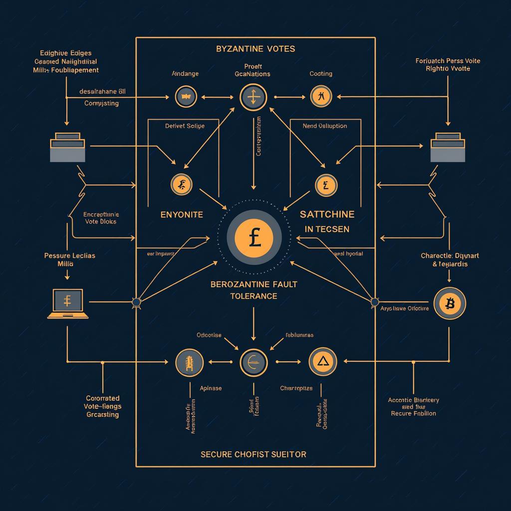 Cấu trúc mã hóa phức tạp của hệ thống bầu cử blockchain với các thuật toán bảo mật