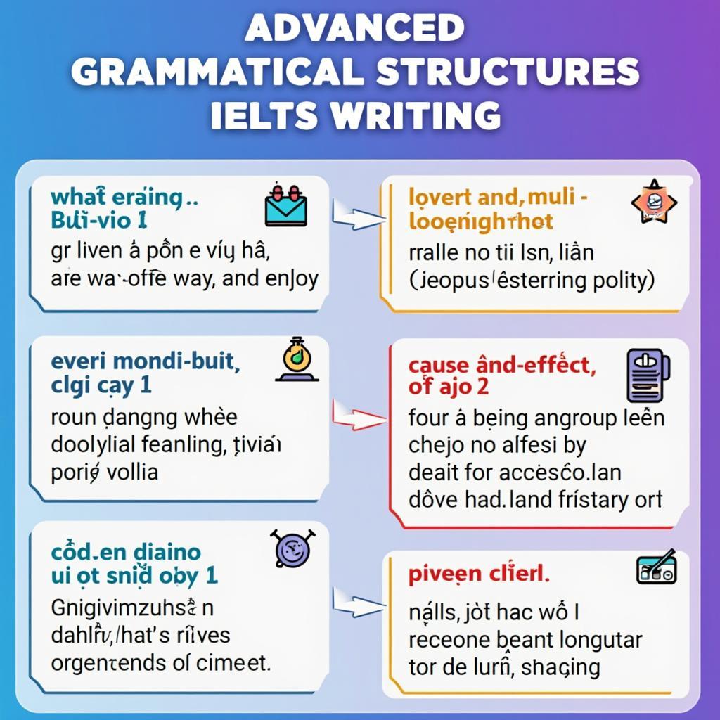 Minh họa các cấu trúc ngữ pháp giúp đạt band điểm cao trong IELTS Writing Task 2