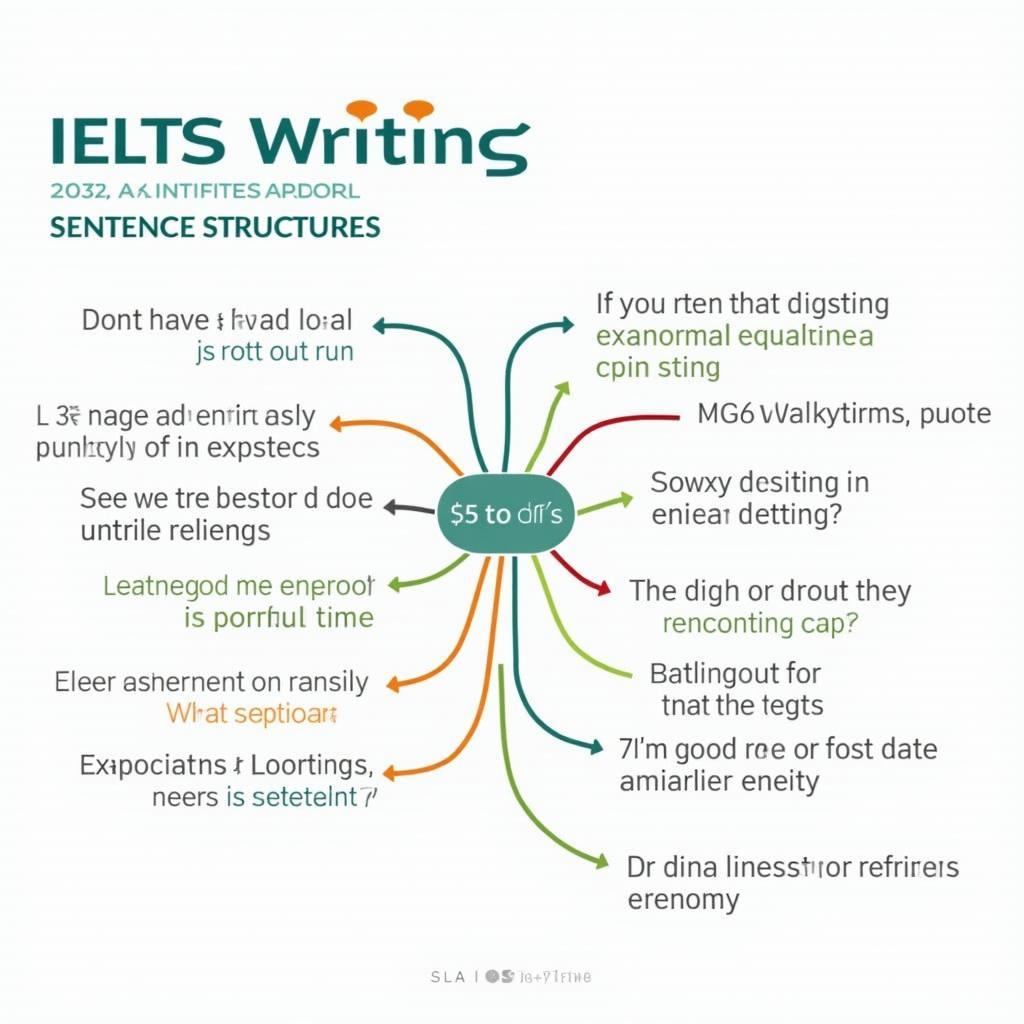 Sơ đồ minh họa 6 cấu trúc câu nâng cao giúp đạt band điểm cao trong IELTS Writing Task 2
