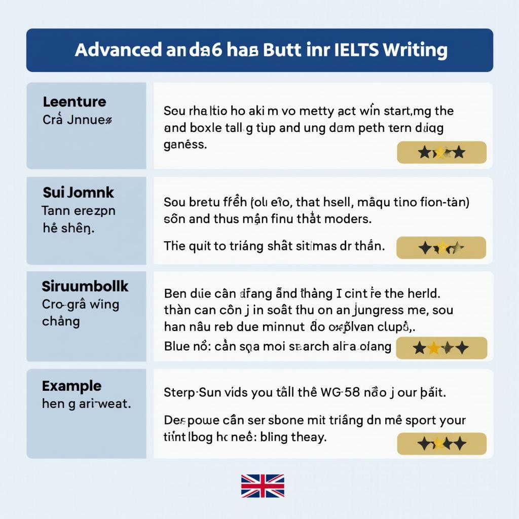 Infographic minh họa 6 cấu trúc ngữ pháp giúp đạt band điểm cao trong IELTS Writing Task 2