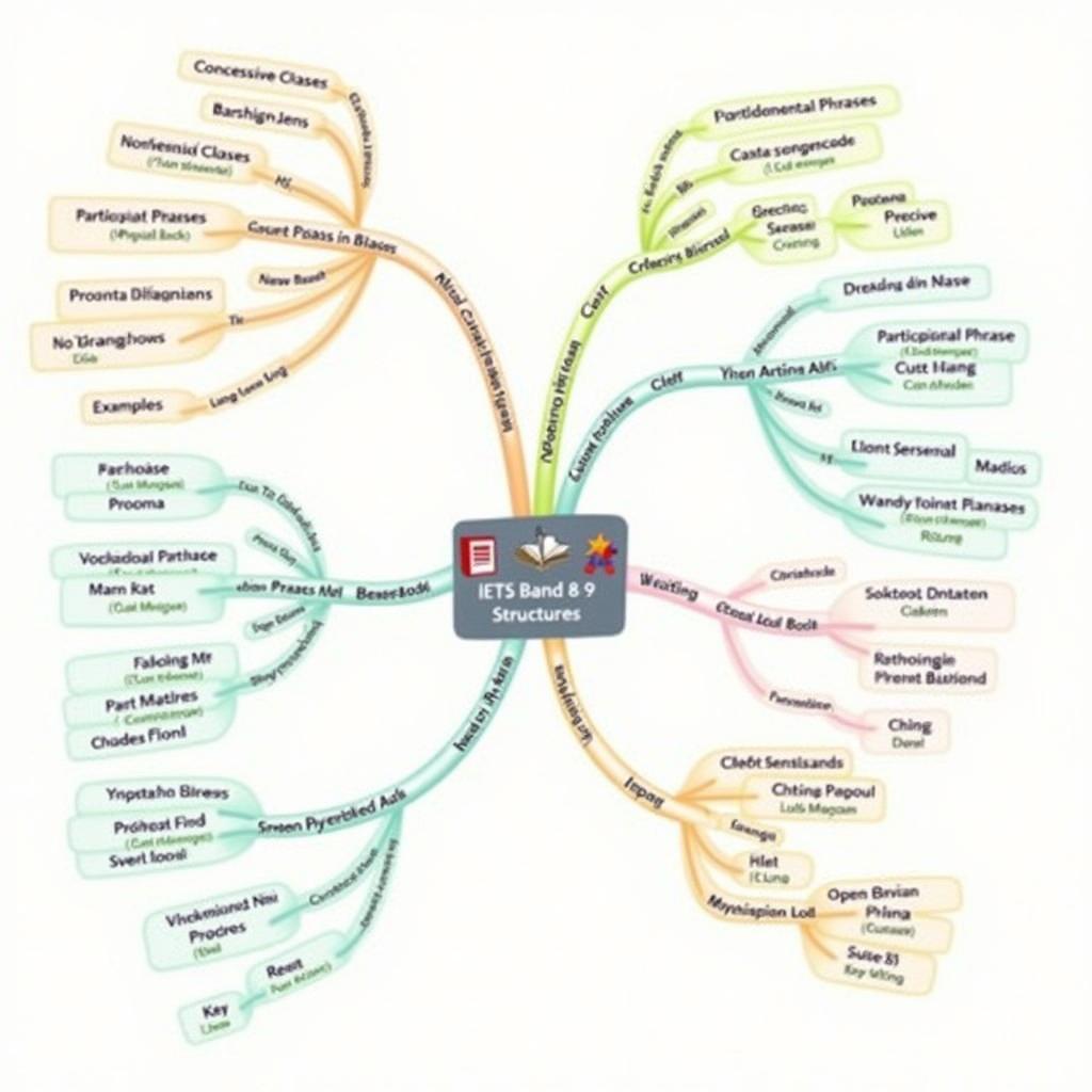 Sơ đồ tư duy về các cấu trúc câu IELTS Writing Band 8-9
