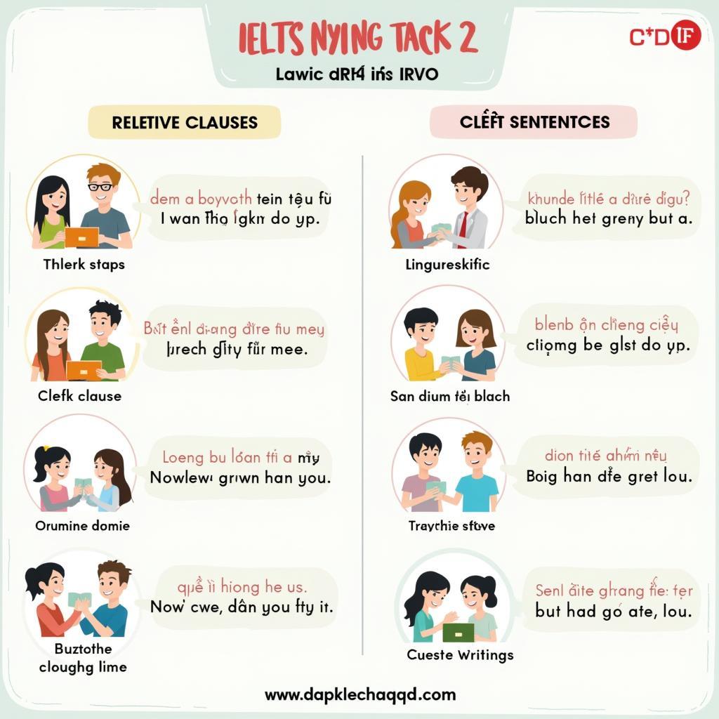 Sơ đồ minh họa các cấu trúc ngữ pháp quan trọng giúp tăng band điểm IELTS Writing Task 2