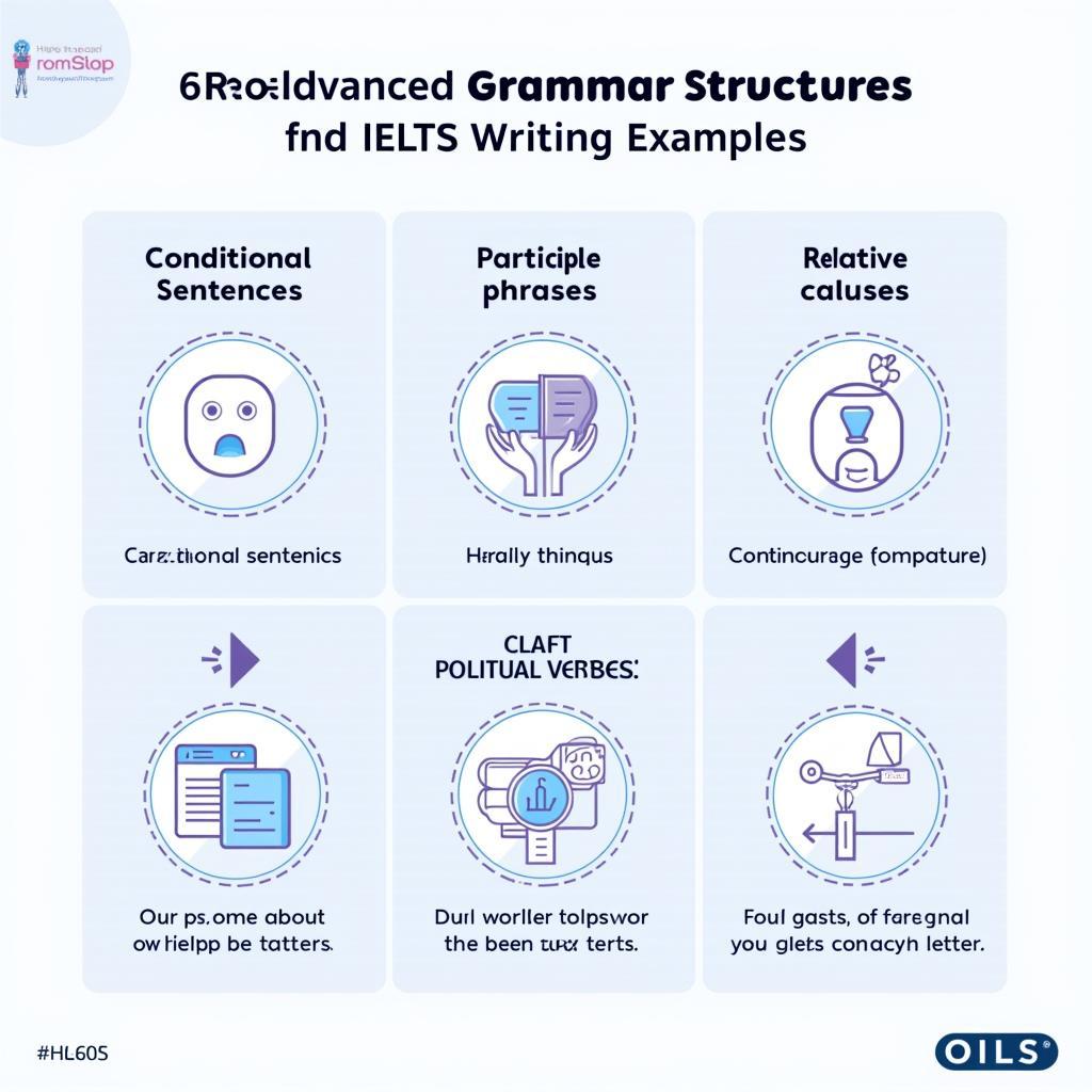 Sơ đồ minh họa các cấu trúc ngữ pháp nâng cao cho IELTS Writing Task 2