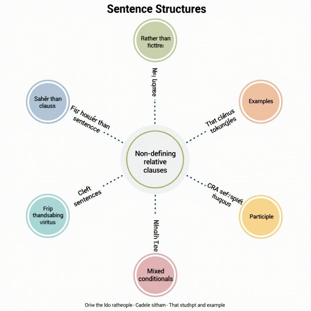 Sơ đồ minh họa các cấu trúc câu phức giúp tăng band điểm IELTS Writing Task 2