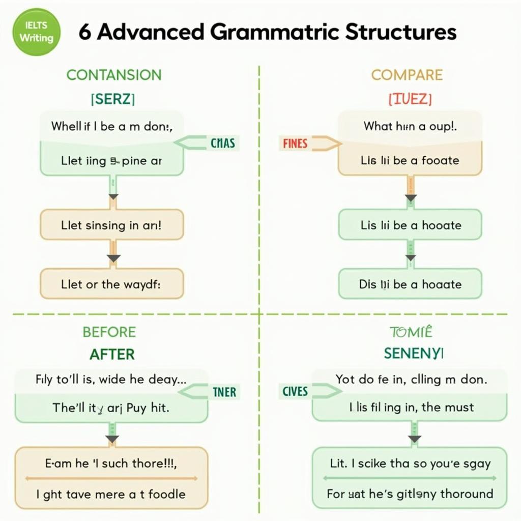 Sơ đồ phân tích các cấu trúc ngữ pháp nâng cao cho IELTS Writing Task 2 đạt điểm cao