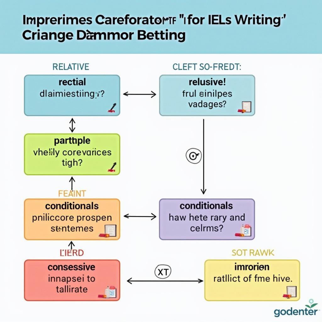 Sơ đồ minh họa 6 cấu trúc câu nâng cao giúp đạt điểm cao trong IELTS Writing Task 2 về năng lượng tái tạo