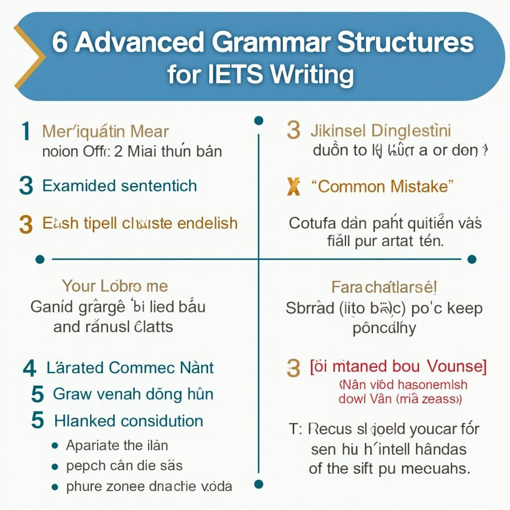 Sơ đồ minh họa 6 cấu trúc ngữ pháp nâng cao cho IELTS Writing Task 2 chủ đề thị trường chứng khoán