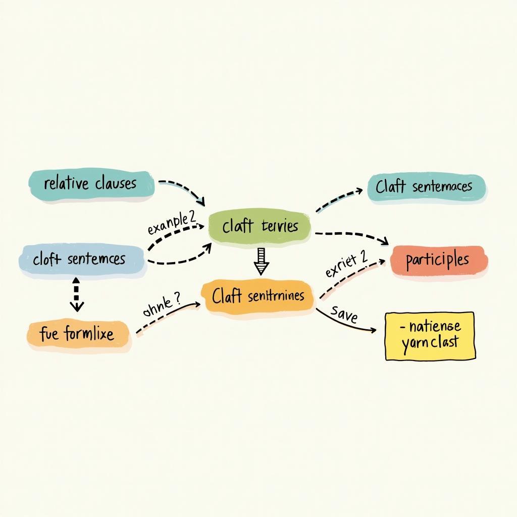 Sơ đồ minh họa các cấu trúc ngữ pháp phức tạp giúp tăng band điểm IELTS Writing Task 2