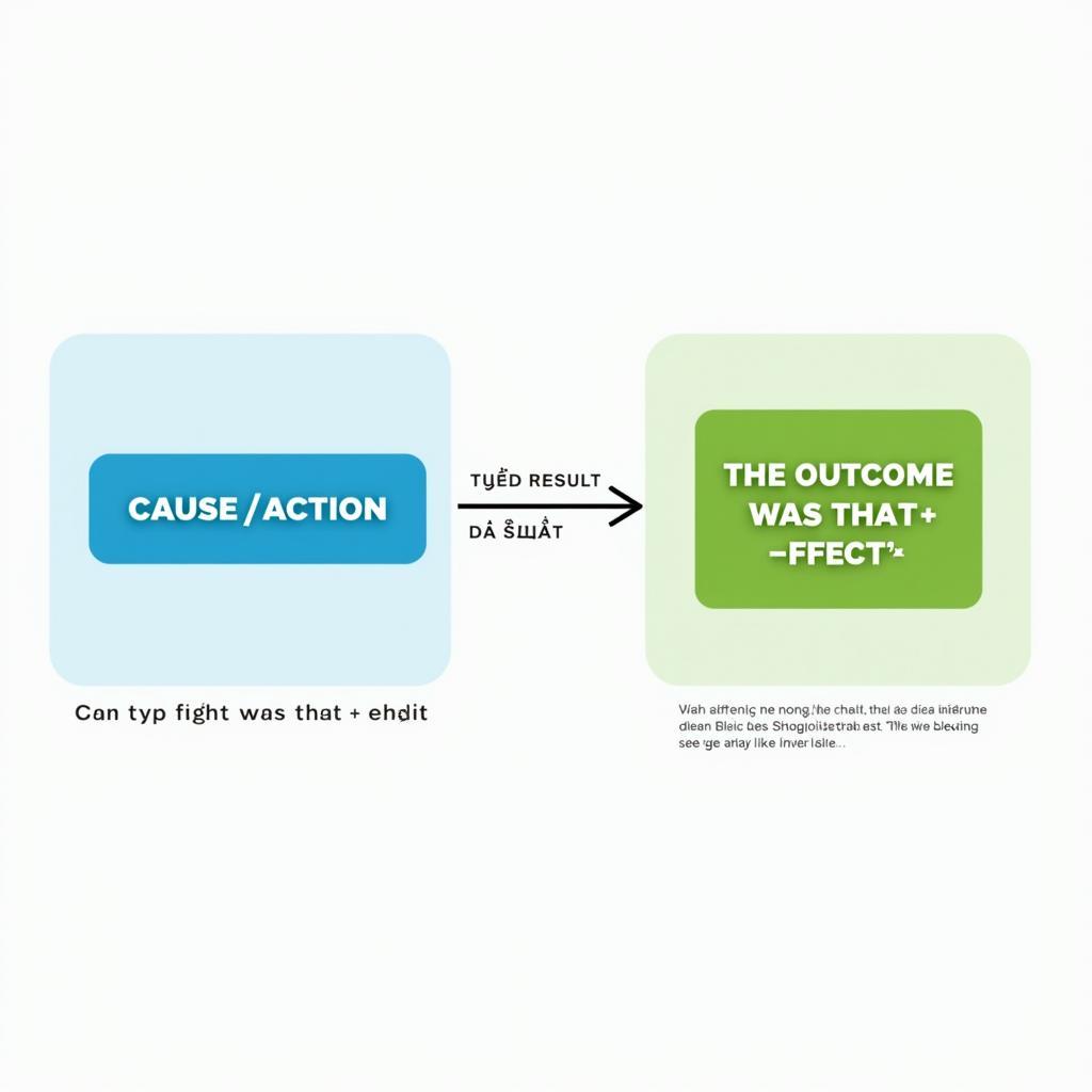 Sơ đồ minh họa cấu trúc outcome result trong câu nhân quả IELTS Writing
