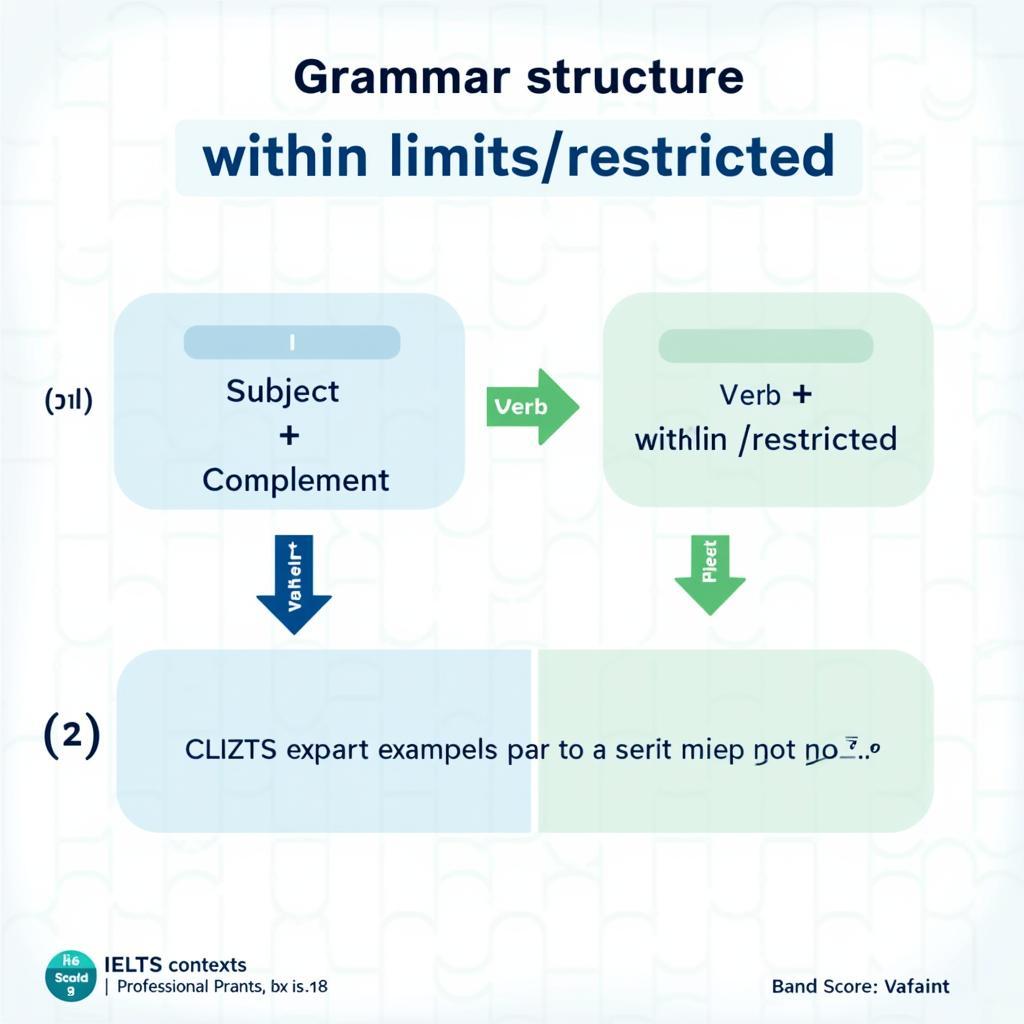 Sơ đồ cấu trúc ngữ pháp Within Limits Restricted trong IELTS với công thức và thành phần câu chi tiết