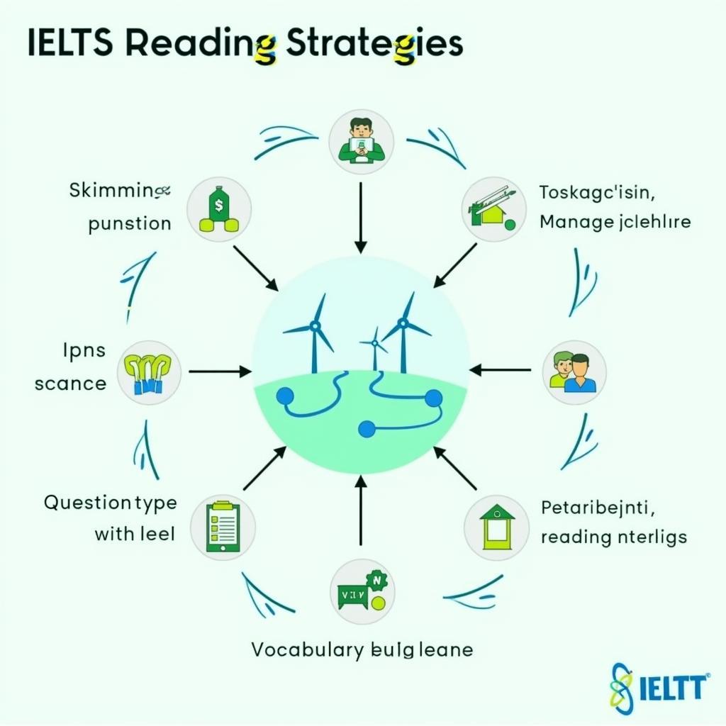 Sơ đồ chiến lược làm bài IELTS Reading về năng lượng tái tạo và kinh tế