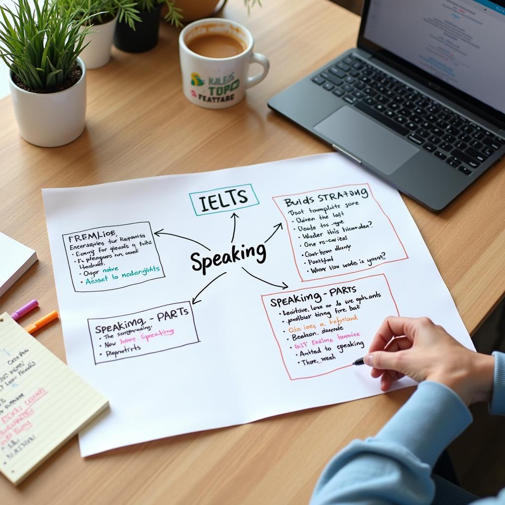 Chiến lược làm bài IELTS Speaking hiệu quả với sơ đồ tư duy và ghi chú