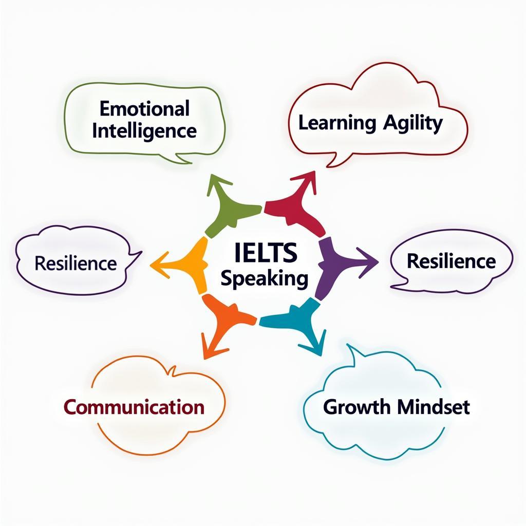 Sơ đồ tư duy về các kỹ năng quan trọng để thích nghi với thay đổi trong IELTS Speaking